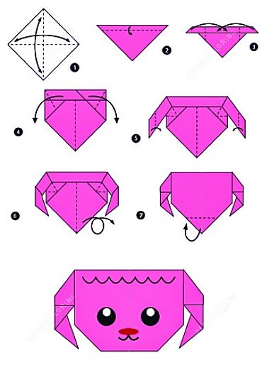 How to Make an Origami Sheep Face