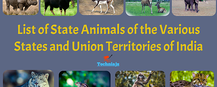 List of State Animals of the Various States and Union Territories of India